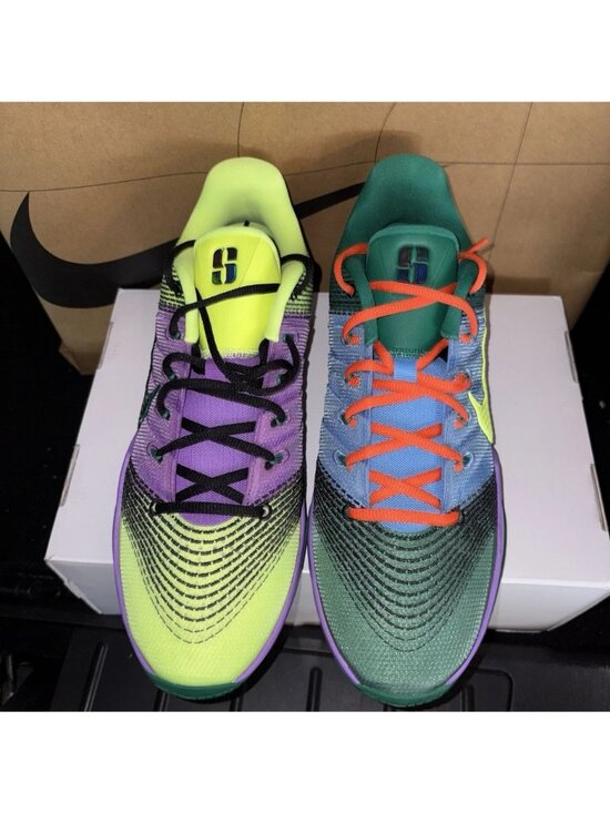 NEW Nike By You Sabrina 3 “What The” Green Purple IO7548-900 Mens Size 12.5 main image 5